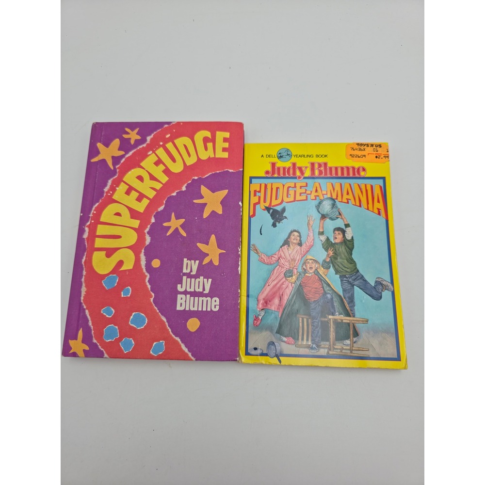 Judy Blume Superfudge Hardcover and Fudge-a-Mania Paperback Book Lot Vintage